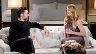 Phyllis (Michelle Stafford) is going to tell Cane (Billy Flynn) something he may not want to hear on The Young and the Restless | Image: JPI
